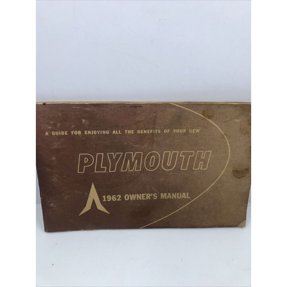 1962 Original Plymouth Owners Manual Guide. Vintage.  Please Read